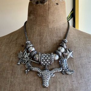 Western Rock & Roll Rhinestone Necklace